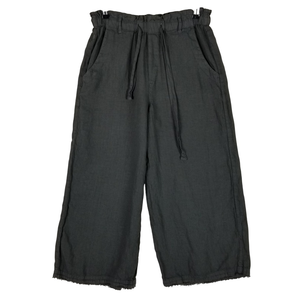 Cloth & Stone Pants Women Small Charcoal Grey Linen Wide Leg C3012-331-301